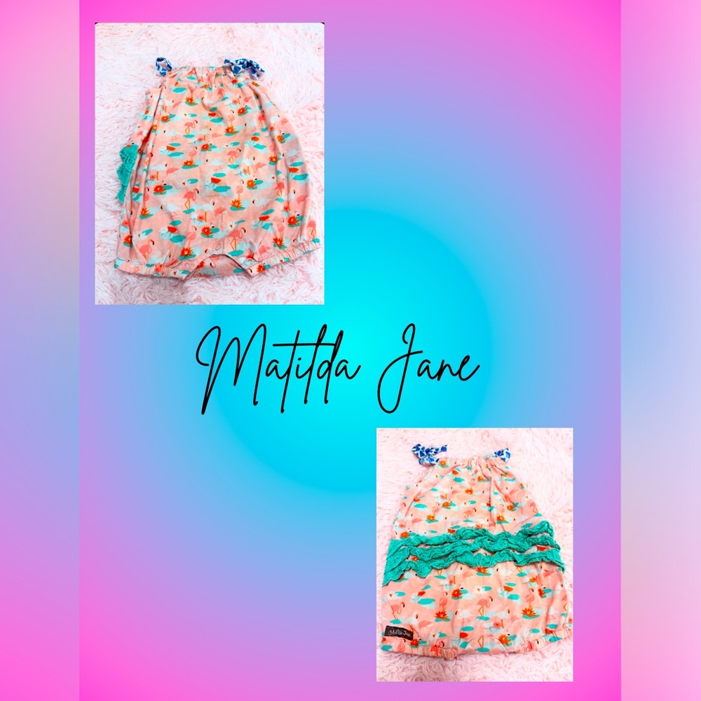 Matilda Jane Flamingo Romper. Size 12-18 months.